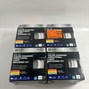 4PK Commerciale Electric 4 in. Selectable Slim LED Directional Recessed Light